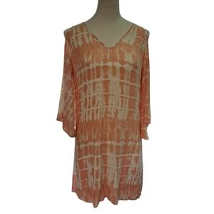 Cold Shoulder Tie Dye Midi Dress